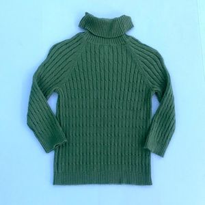 Olive green turtleneck sweater